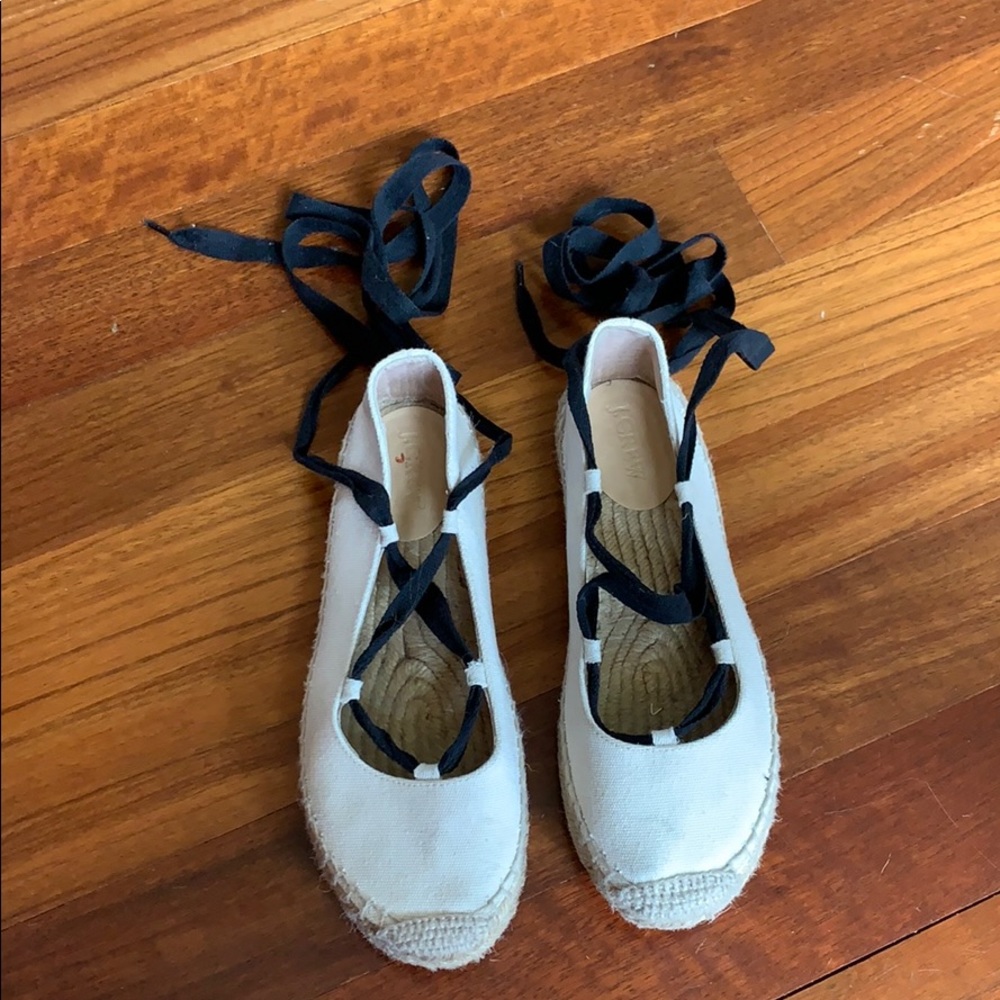 J. Crew lace up espadrilles